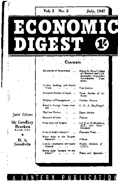 Economic Digest July 1947